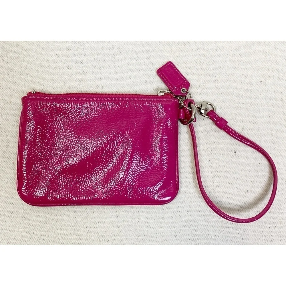 Coach Pink Patent Leather Wristlet
